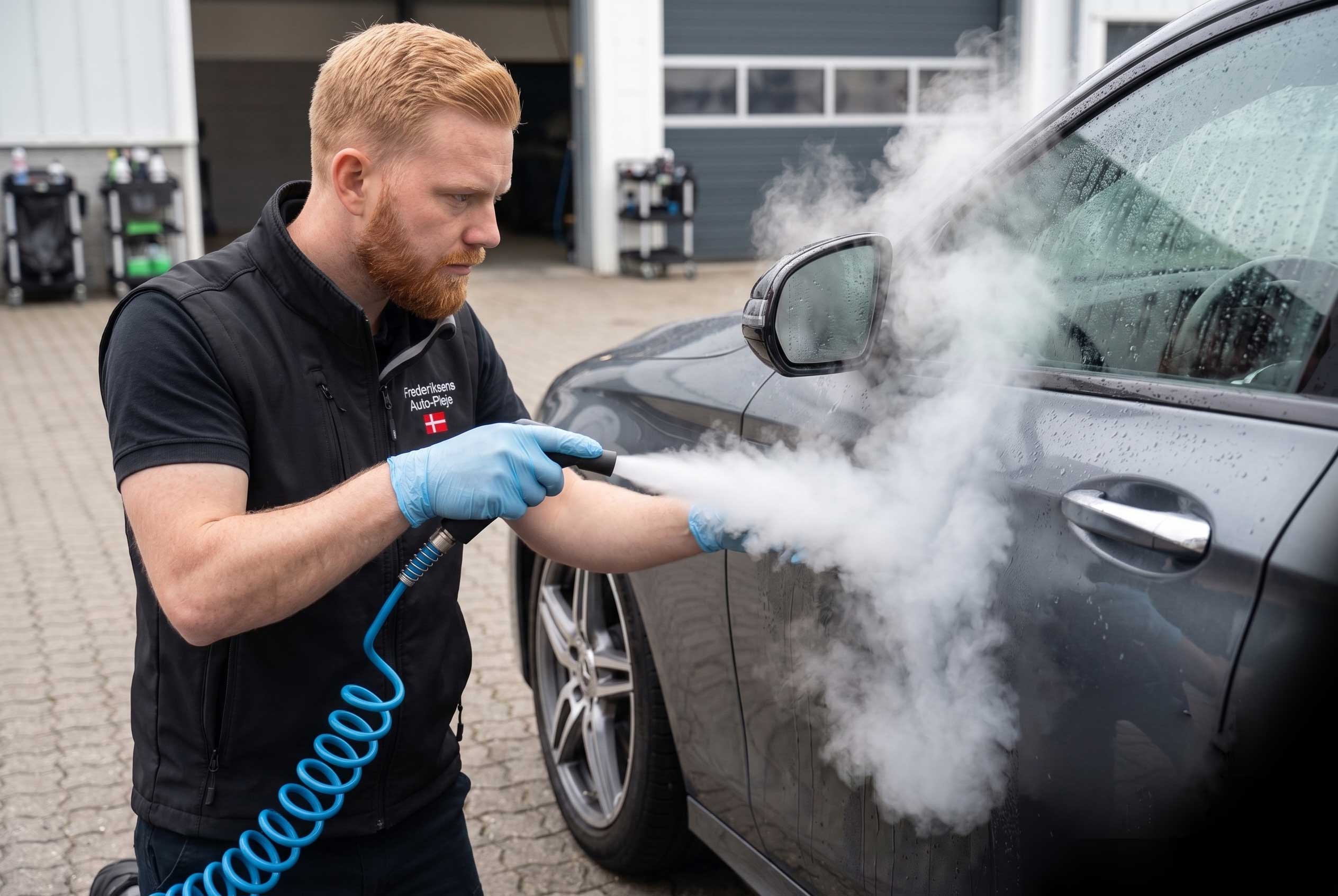 Vask af Tesla elbil